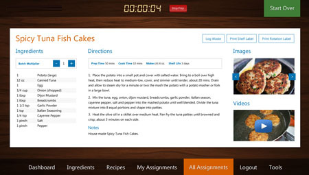 PrepWorx Restaurant Recipe Viewer